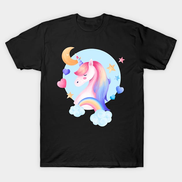 Unicorn hand drawn T-Shirt by Mirnamar